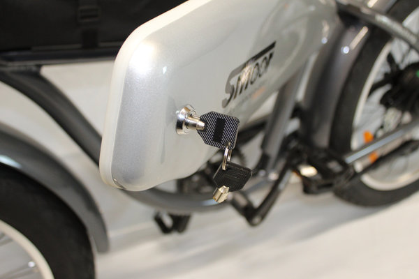 e-Bike Smoor "Cruiser", gunmetal (anthrazit met.) mit silber